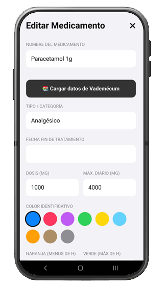 Configuración de Medicamento